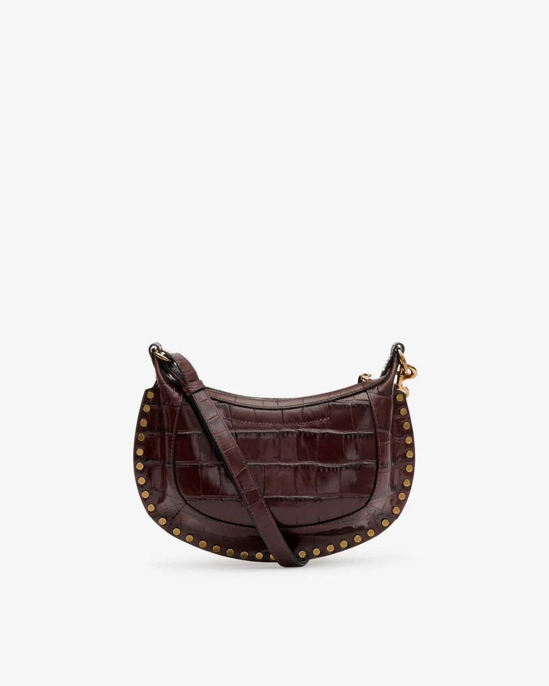 Isabel Marant - Oskan Moon Shoulder Bag Burgundy Croco - Kalifornia Jean Bar