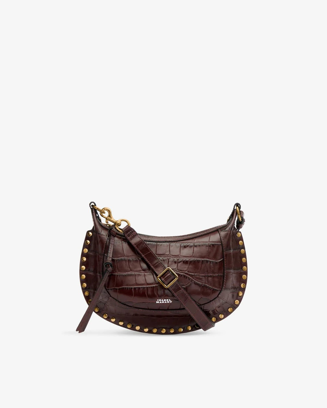 Isabel Marant - Oskan Moon Shoulder Bag Burgundy Croco - Kalifornia Jean Bar