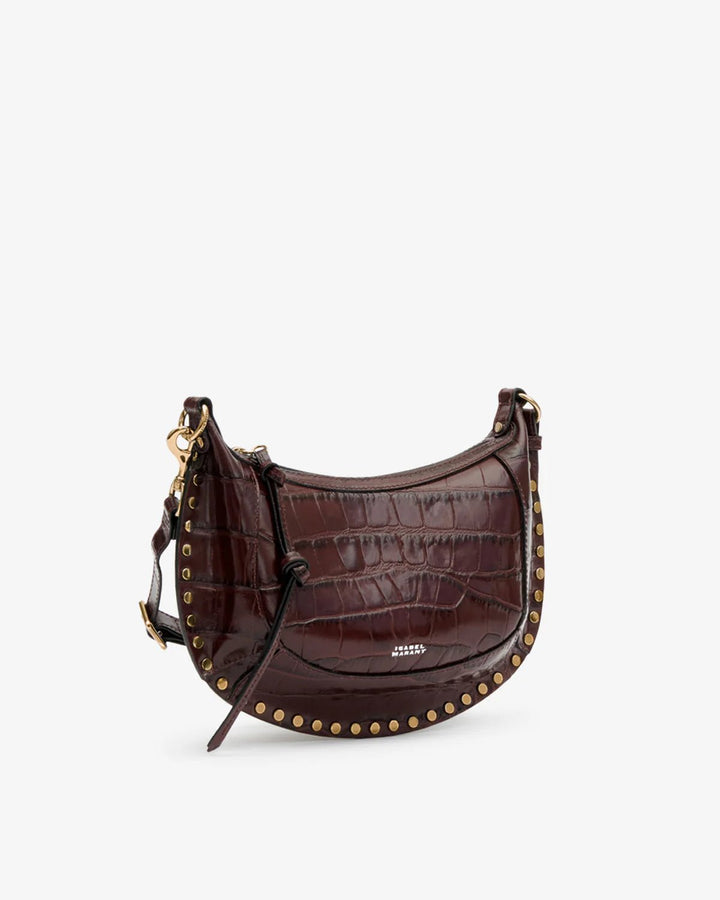 Isabel Marant - Oskan Moon Shoulder Bag Burgundy Croco - Kalifornia Jean Bar