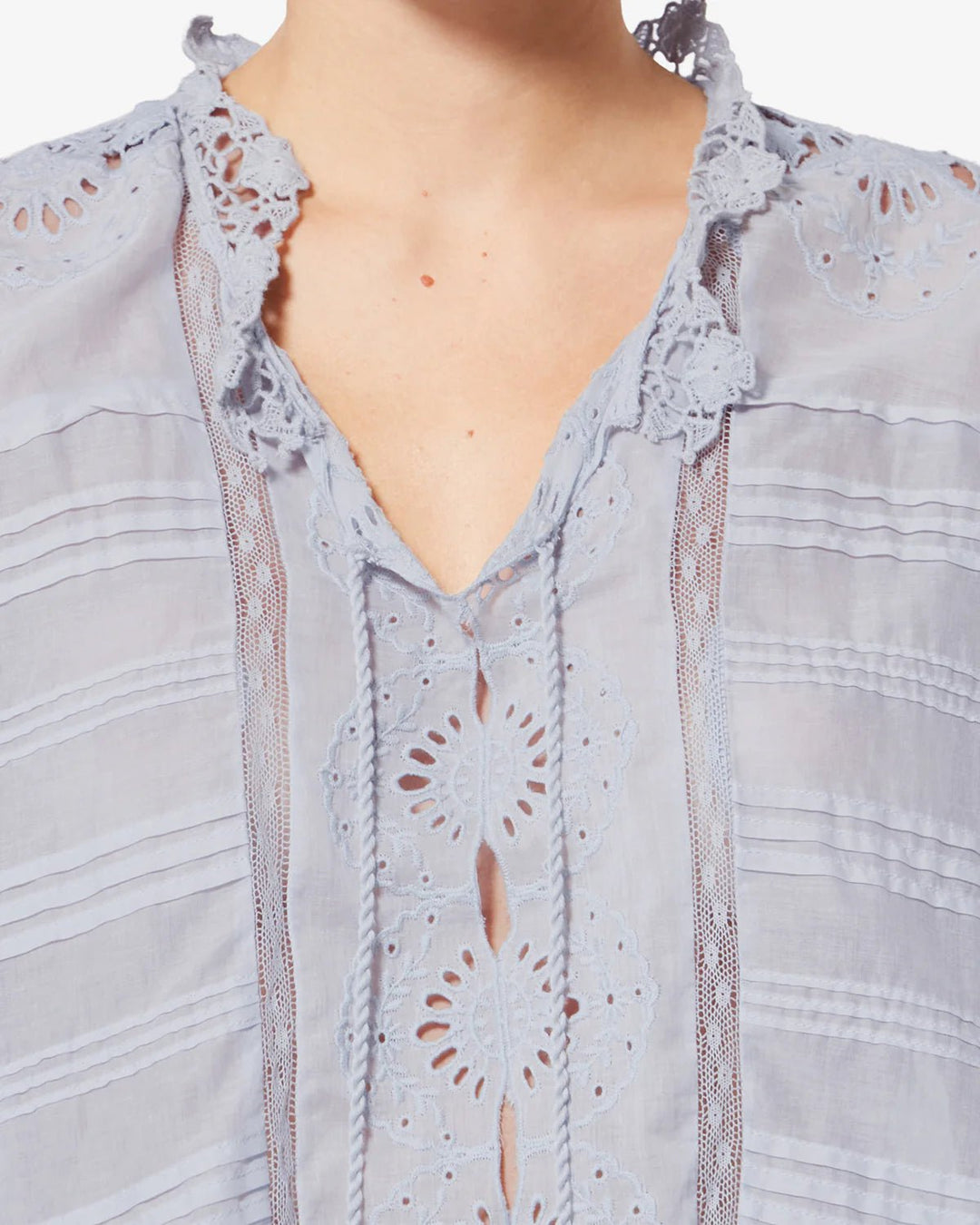 Isabel Marant - Payton Top Light Blue - Kalifornia Jean Bar