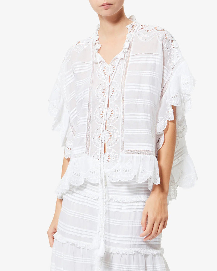 Isabel Marant - Payton Top White - Kalifornia Jean Bar