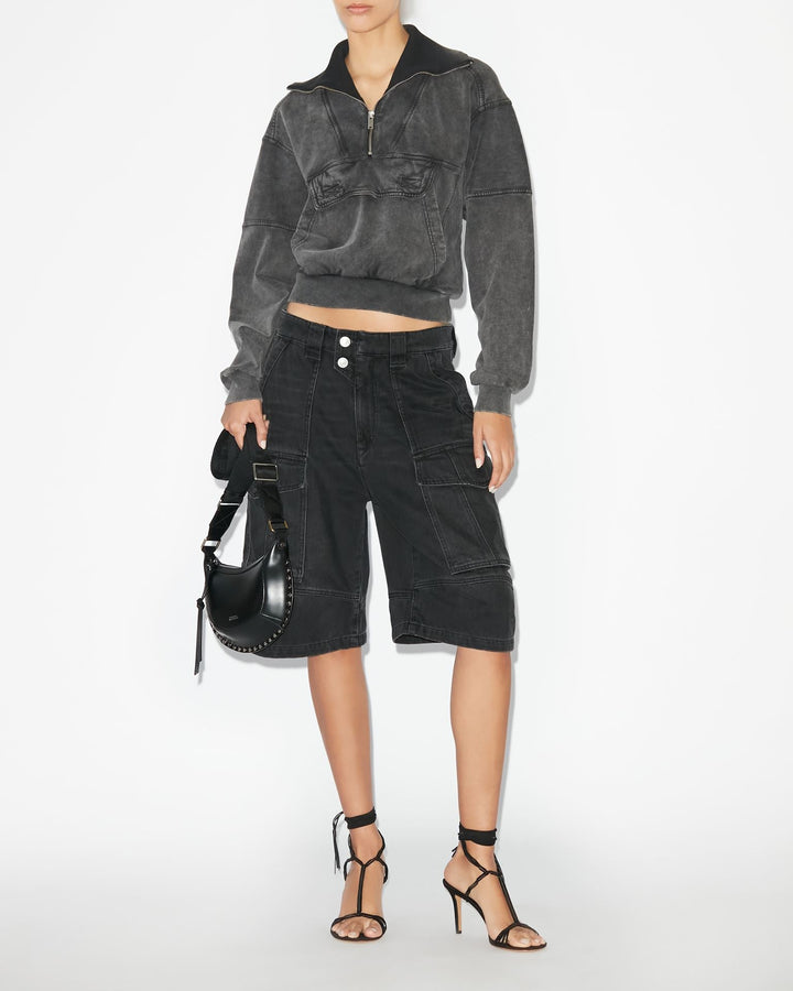 Isabel Marant - Phenix Sweatshirt in Faded Black - Kalifornia Jean Bar