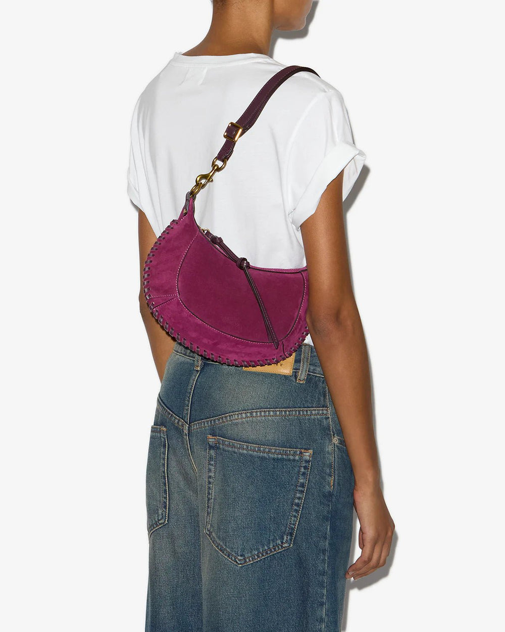 Isabel Marant - Plum Oskan Moon Shoulder Bag - Kalifornia Jean Bar