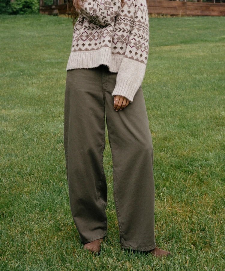 Jenni Kayne - Beachwood Baggy Pant in Moss - Kalifornia Jean Bar