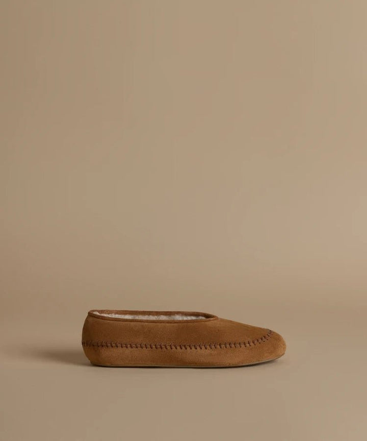 Jenni Kayne - Ember Shearling Flat Wheat - Kalifornia Jean Bar