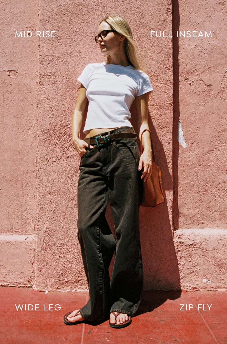 AMO - Kira Wide Leg Jean in Workshop