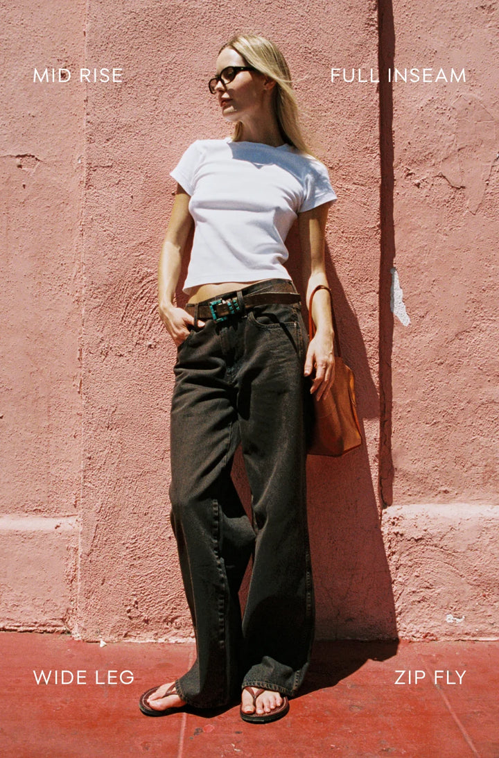AMO - Kira Wide Leg Jean in Workshop