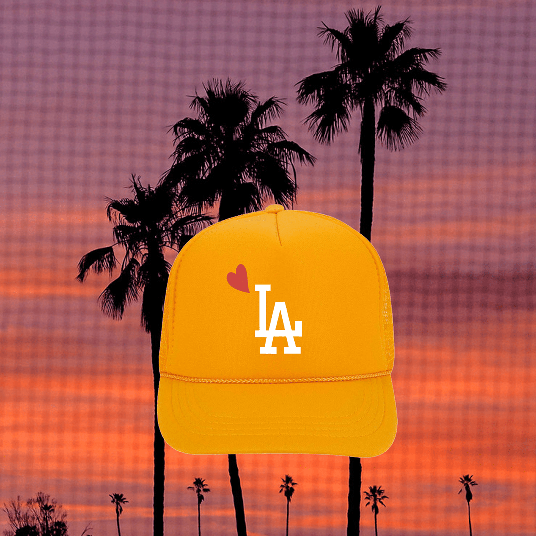 KJB x LA Trucker Hat in Champion Gold - Kalifornia Jean Bar