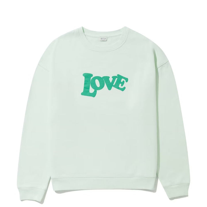 Kule - Oversized 70's LOVE Sweatshirt in Mint - Kalifornia Jean Bar