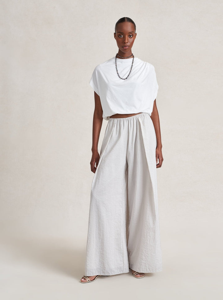 La Ligne - Jersey Milla Top in White - Kalifornia Jean Bar