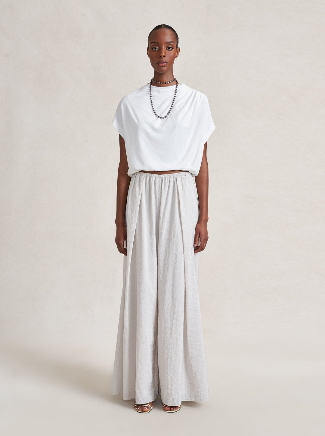 La Ligne - Jersey Milla Top in White - Kalifornia Jean Bar