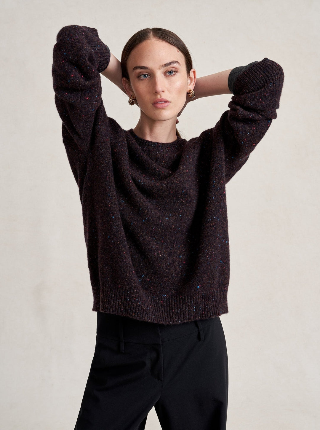 La Ligne - Lafayette Sweater Chocolate Speckle - Kalifornia Jean Bar