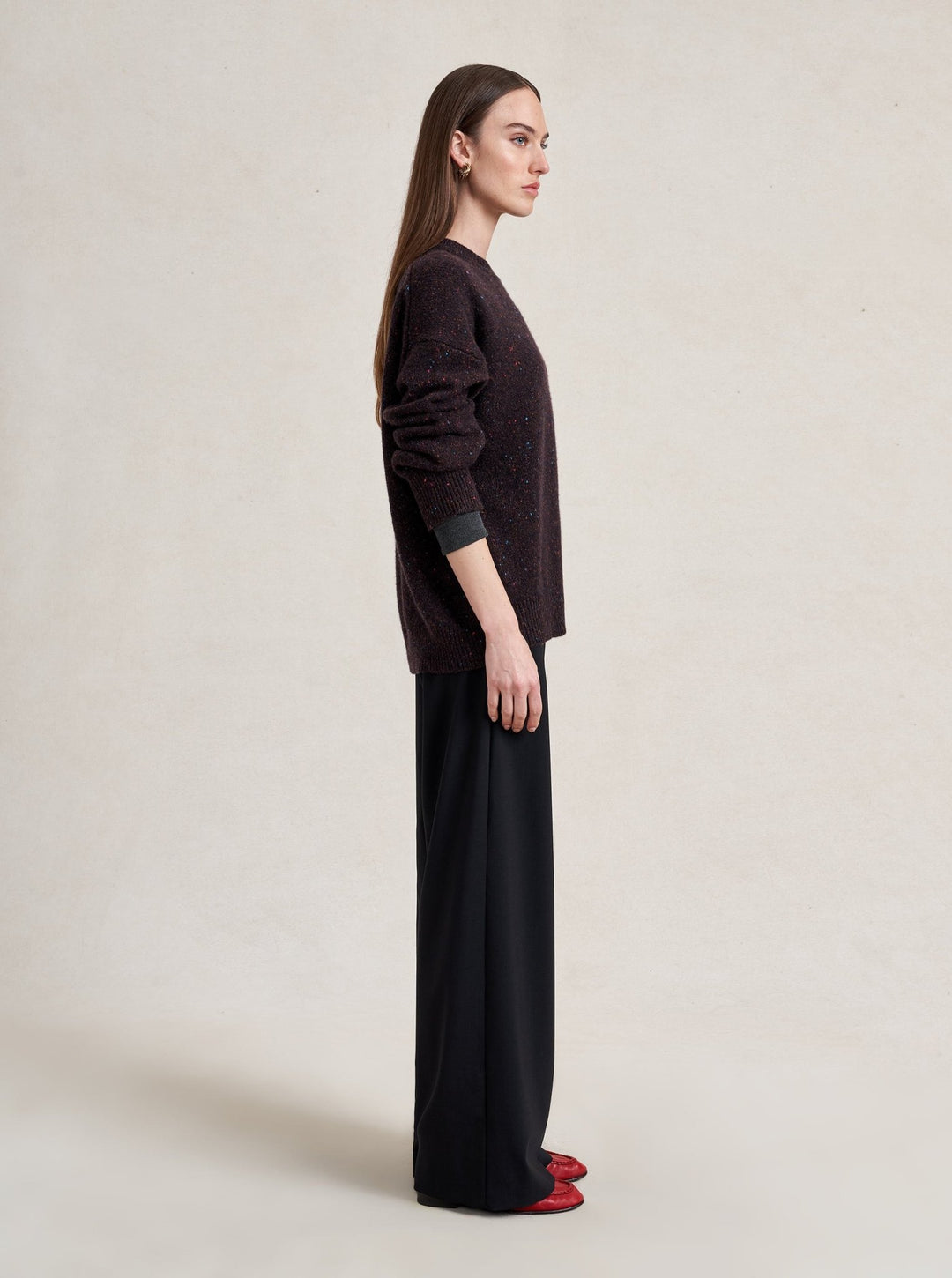 La Ligne - Lafayette Sweater Chocolate Speckle - Kalifornia Jean Bar