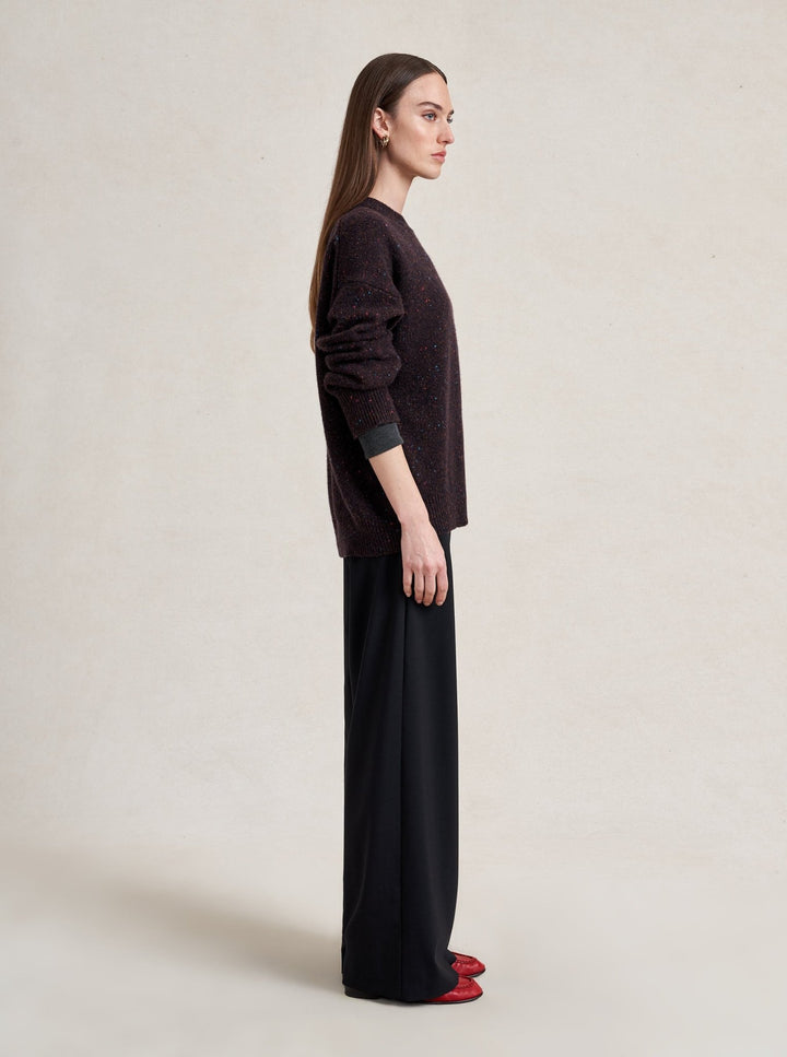 La Ligne - Lafayette Sweater Chocolate Speckle - Kalifornia Jean Bar