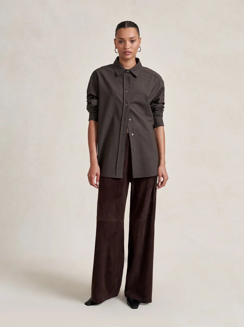 La Ligne - Suede Colby Pant Chocolate - Kalifornia Jean Bar