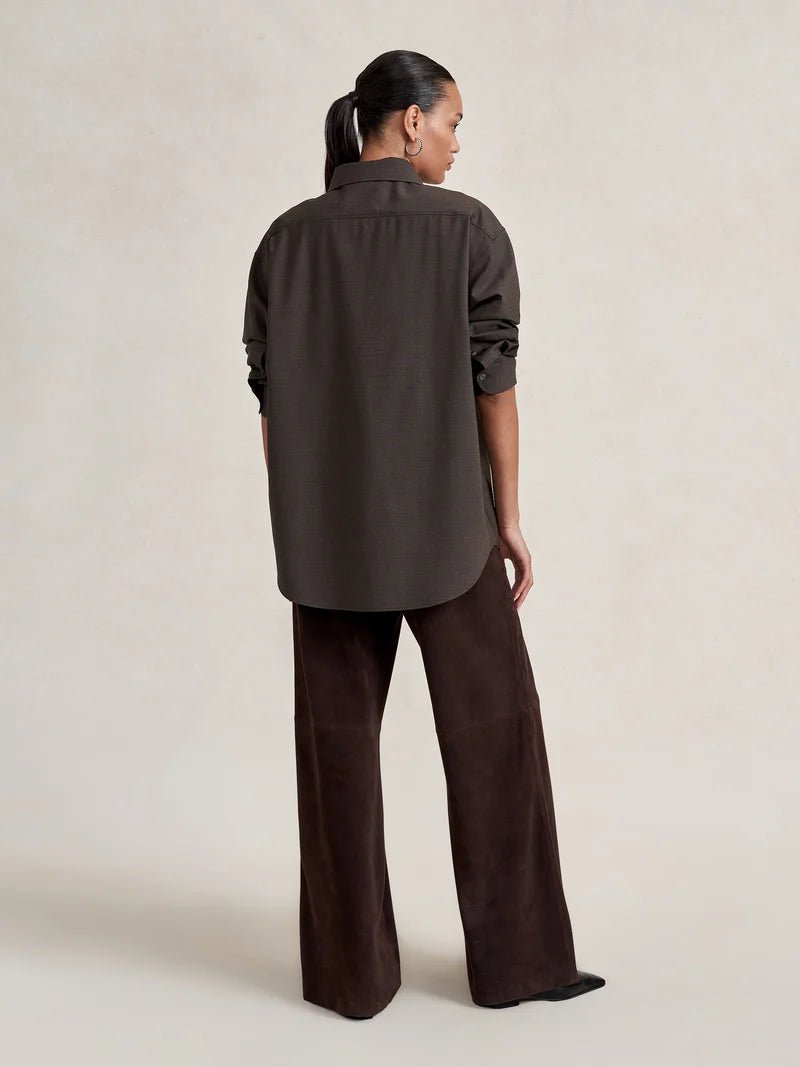 La Ligne - Suede Colby Pant Chocolate - Kalifornia Jean Bar