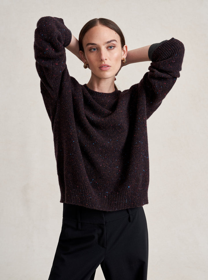 La Ligne - Lafayette Sweater Chocolate Speckle