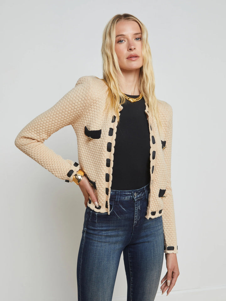 L'AGENCE - Biscuit Astor Cardigan - Kalifornia Jean Bar L'AGENCE - Biscuit Astor Cardigan