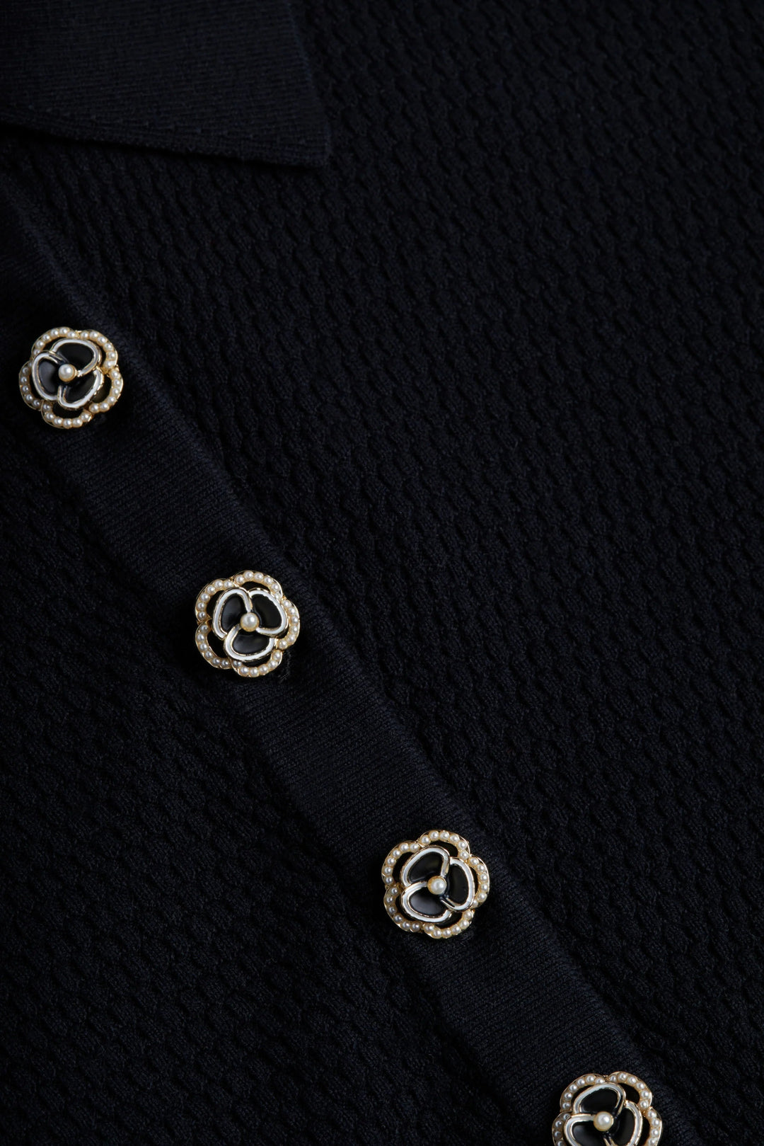 L'AGENCE - Black Sterling Long Sleeve Jewel Button - Kalifornia Jean Bar L'AGENCE - Black Sterling Long Sleeve Jewel Button