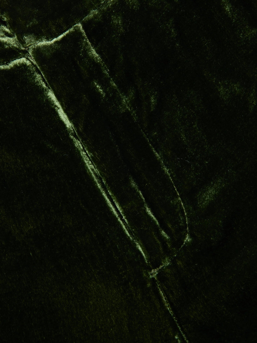 L'Agence - Deep Olive Rebel Velvet Trouser - Kalifornia Jean Bar