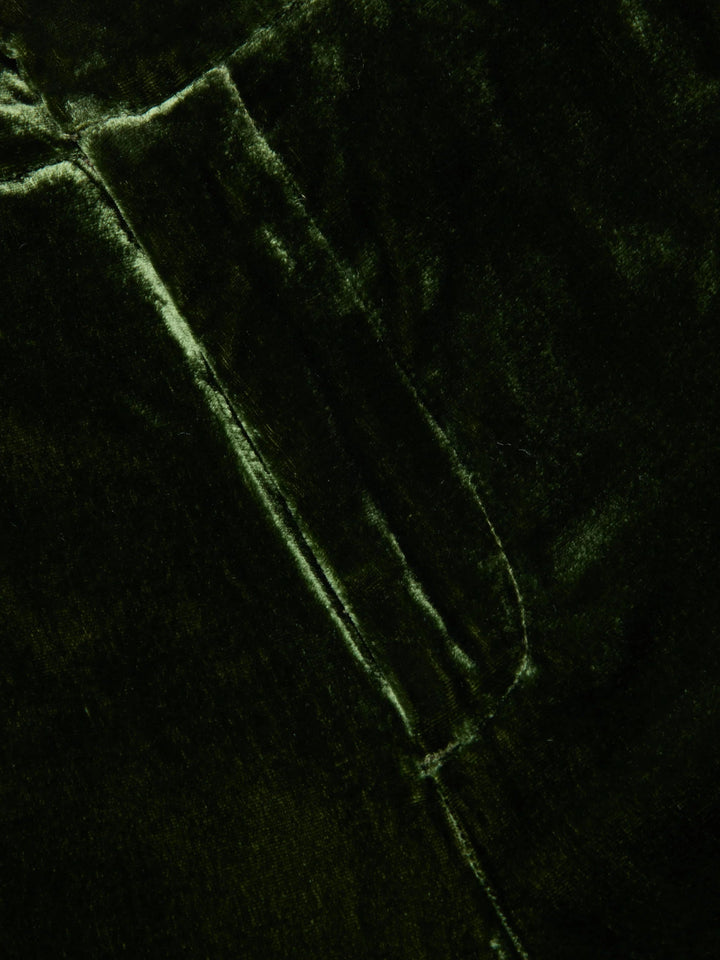 L'Agence - Deep Olive Rebel Velvet Trouser - Kalifornia Jean Bar