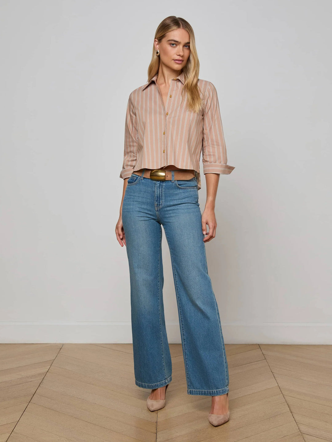 L’AGENCE - Fawn Blouse in Stripe Western Cards - Kalifornia Jean Bar