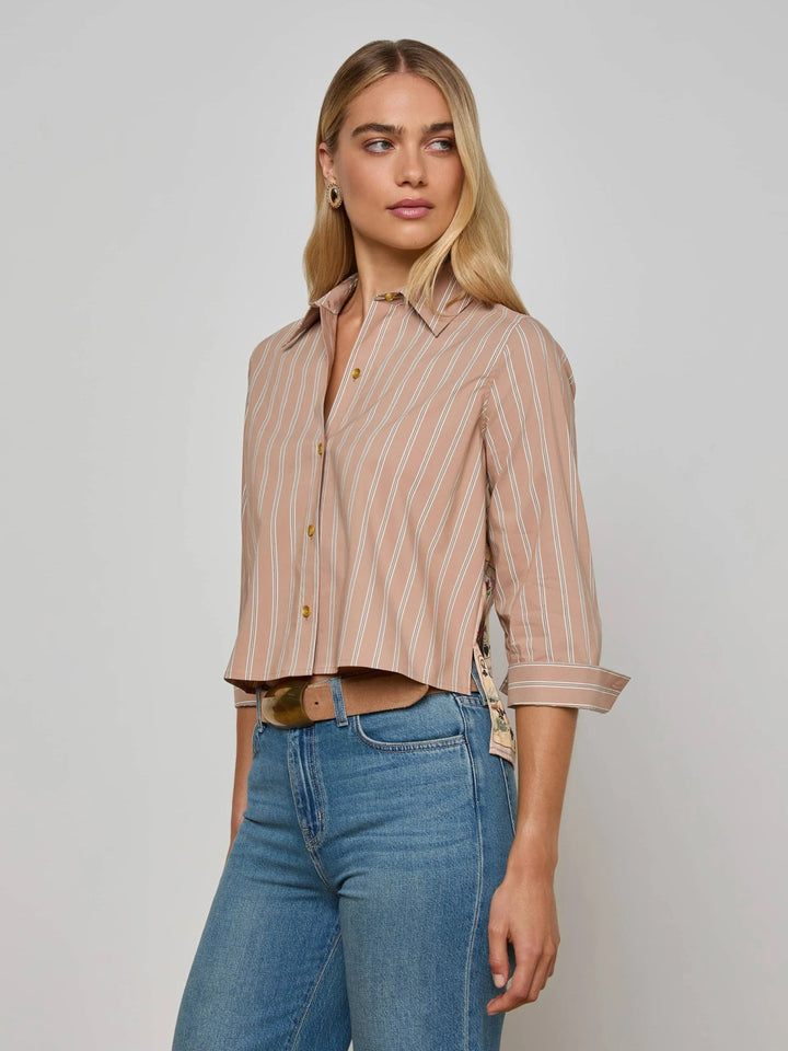 L’AGENCE - Fawn Blouse in Stripe Western Cards - Kalifornia Jean Bar
