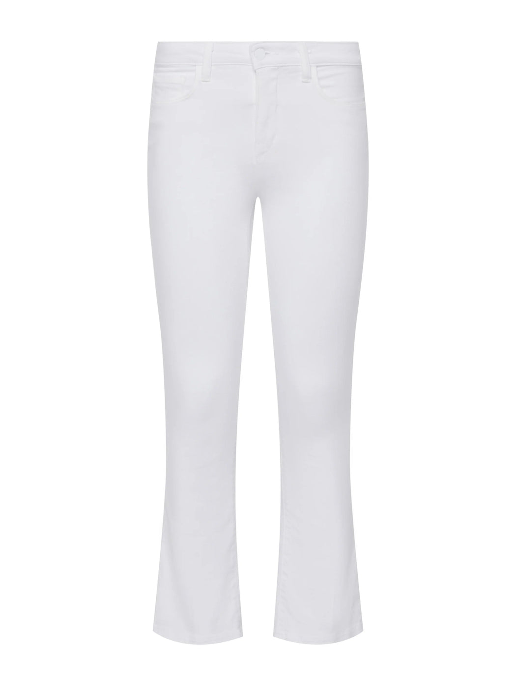 L’Agence - Mira Crop Micro Boot in Blanc - Kalifornia Jean BarL’Agence - Mira Crop Micro Boot in Blanc