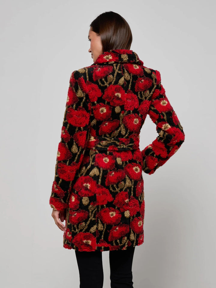 L'Agence - Rose Tristan Sherpa Midi Coat - Kalifornia Jean Bar