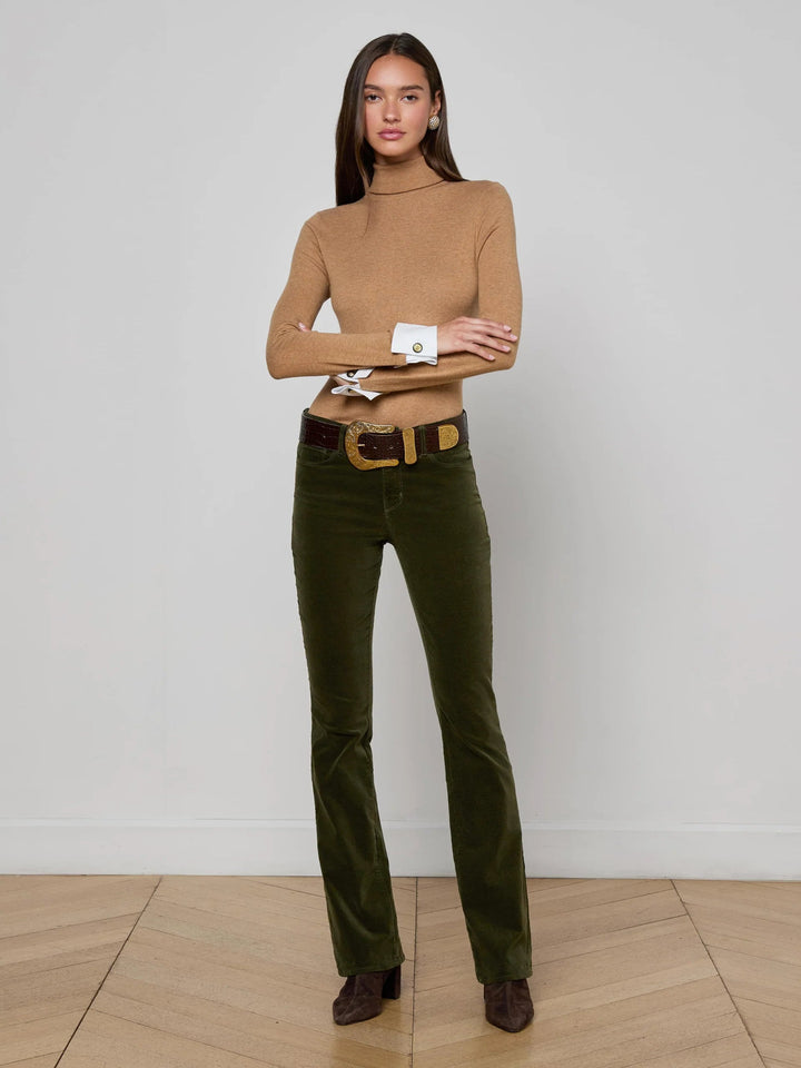L'Agence - Stevie Velvet Jean Deep Olive - Kalifornia Jean Bar
