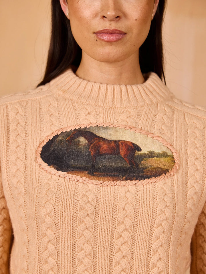 Linga Franca - Edith Crewneck in Dusty Pink - Kalifornia Jean Bar