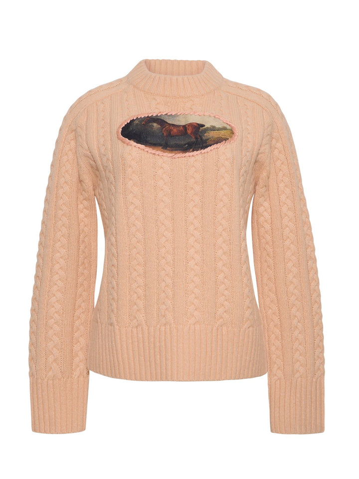 Linga Franca - Edith Crewneck in Dusty Pink - Kalifornia Jean Bar