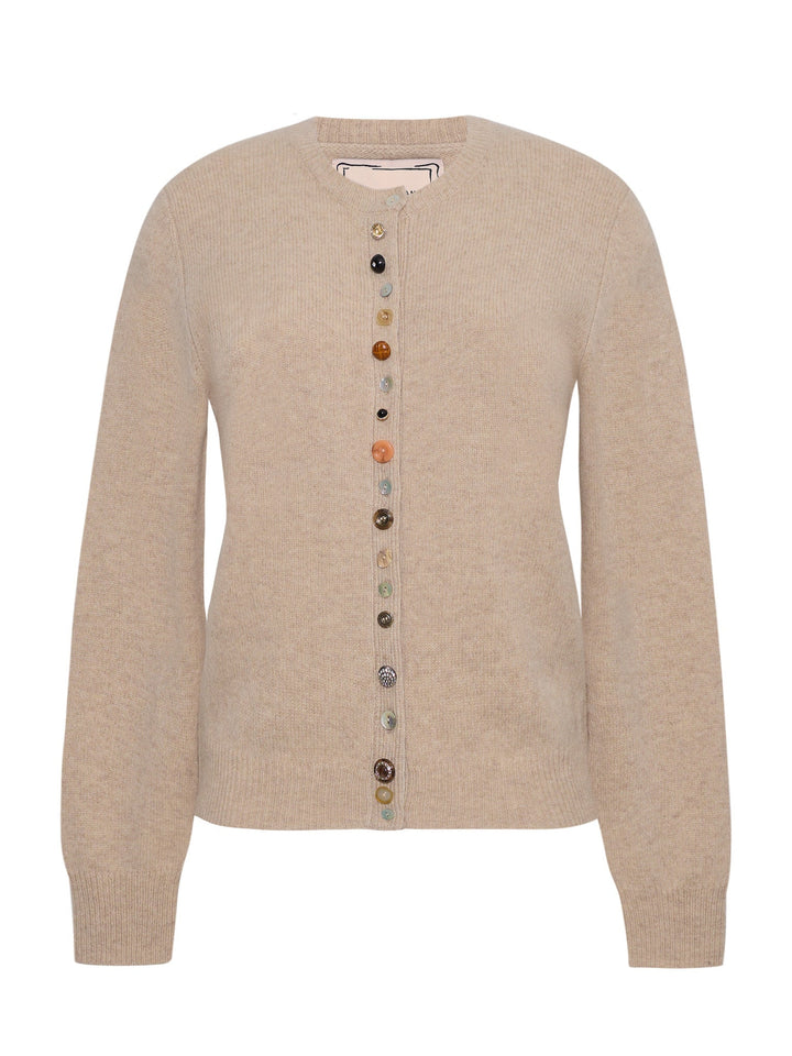 Lingua Franca - Beatrix Cardigan in Oatmeal - Kalifornia Jean Bar