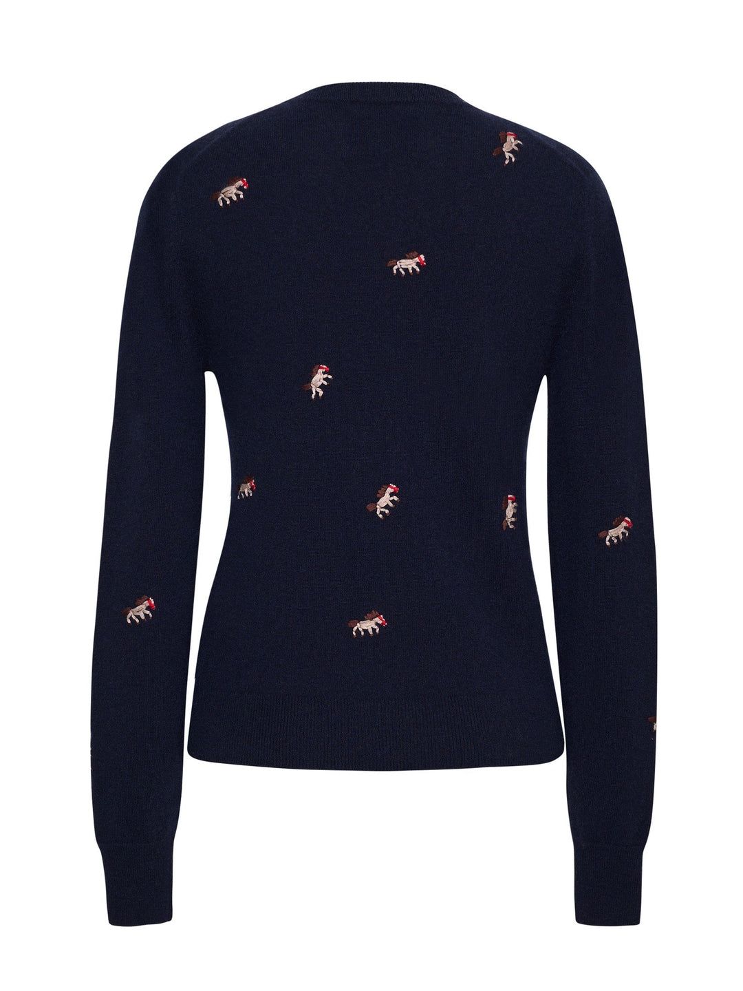 Lingua Franca - Horse Motif Crewneck Navy - Kalifornia Jean Bar