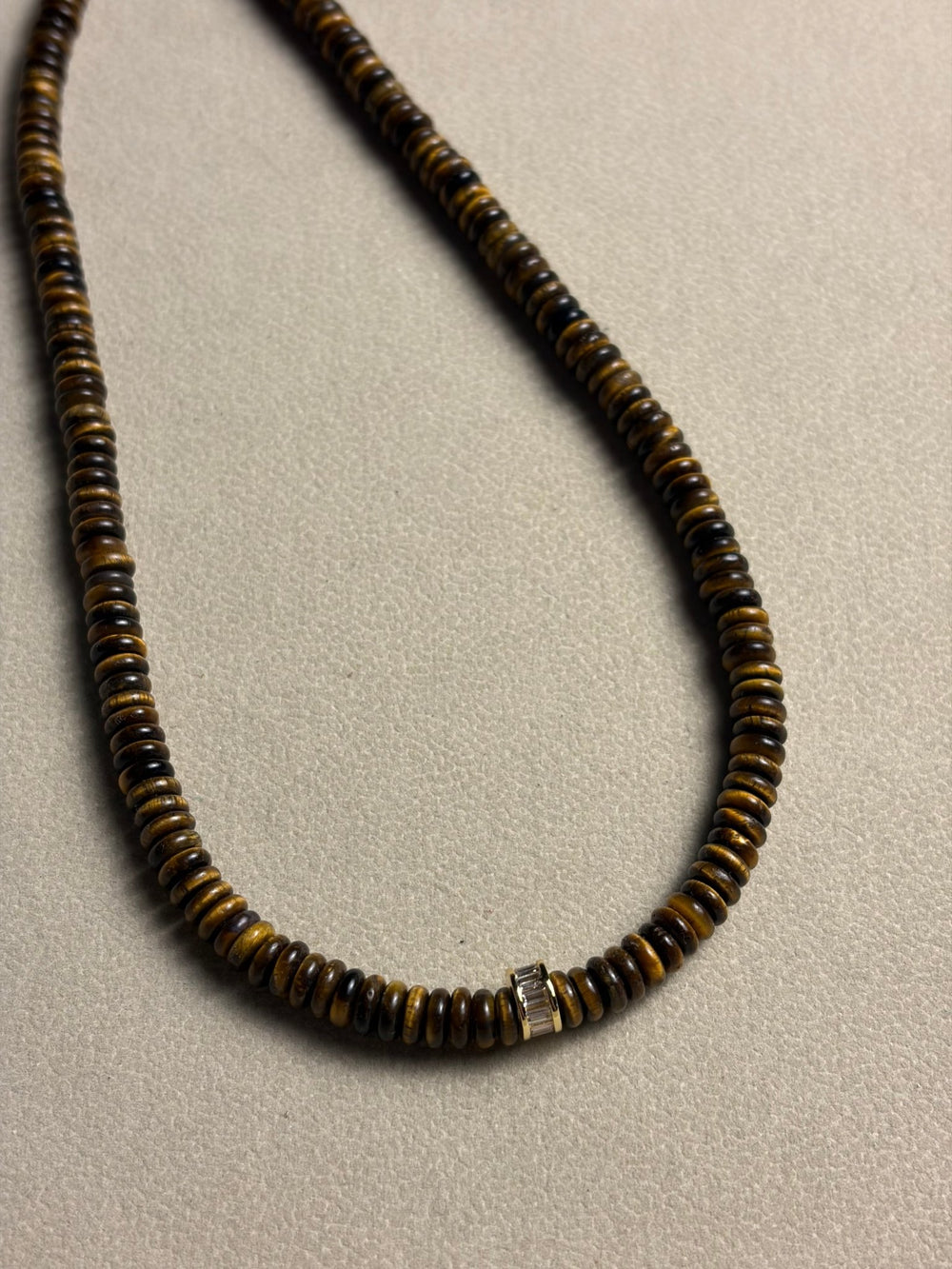 Liv Elle - Tiger Eye Bead w/ CZ 24k GF Inlet - Kalifornia Jean Bar