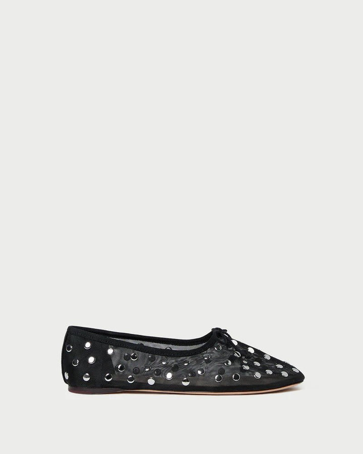 Loeffler Randall - Landon Black Silver Mesh Ballet Flat - Kalifornia Jean Bar