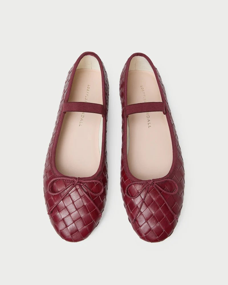 Loeffler Randall - Leonie Wine Woven Ballet Flat - Kalifornia Jean Bar