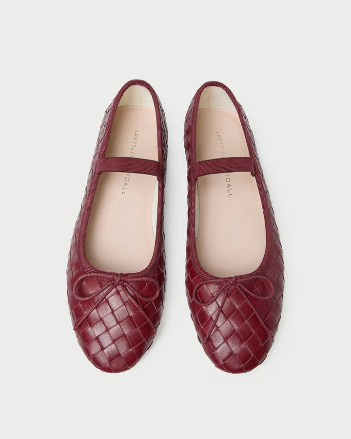 Loeffler Randall - Leonie Wine Woven Ballet Flat - Kalifornia Jean Bar