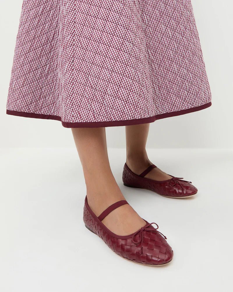 Loeffler Randall - Leonie Wine Woven Ballet Flat - Kalifornia Jean Bar