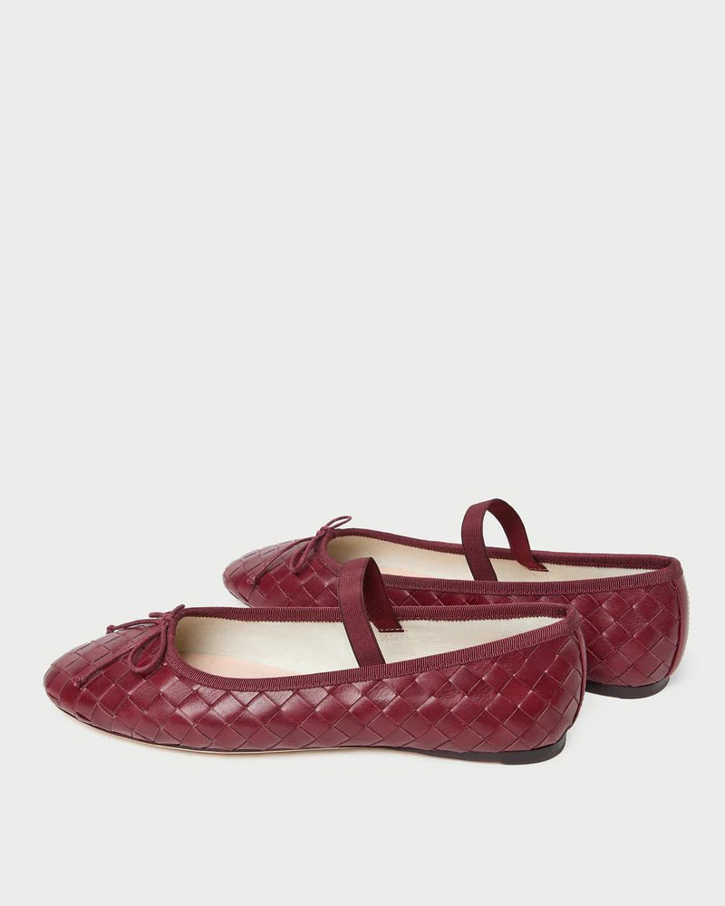 Loeffler Randall - Leonie Wine Woven Ballet Flat - Kalifornia Jean Bar