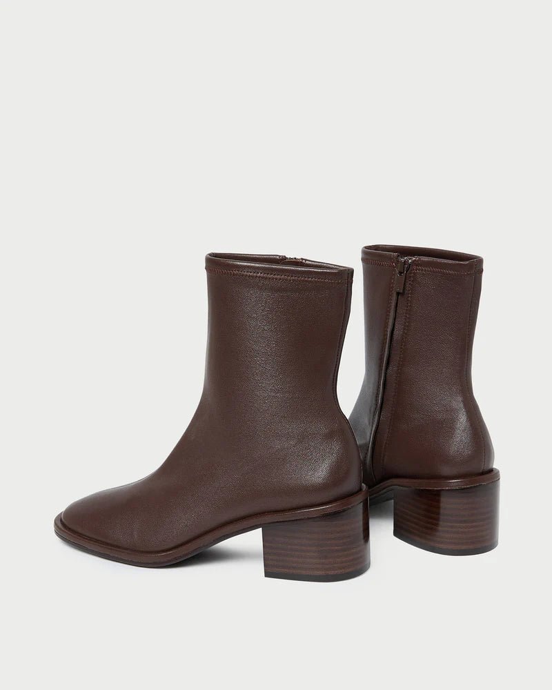 Loeffler Randall - Roxy Espresso Leather Ankle Bootie - Kalifornia Jean Bar