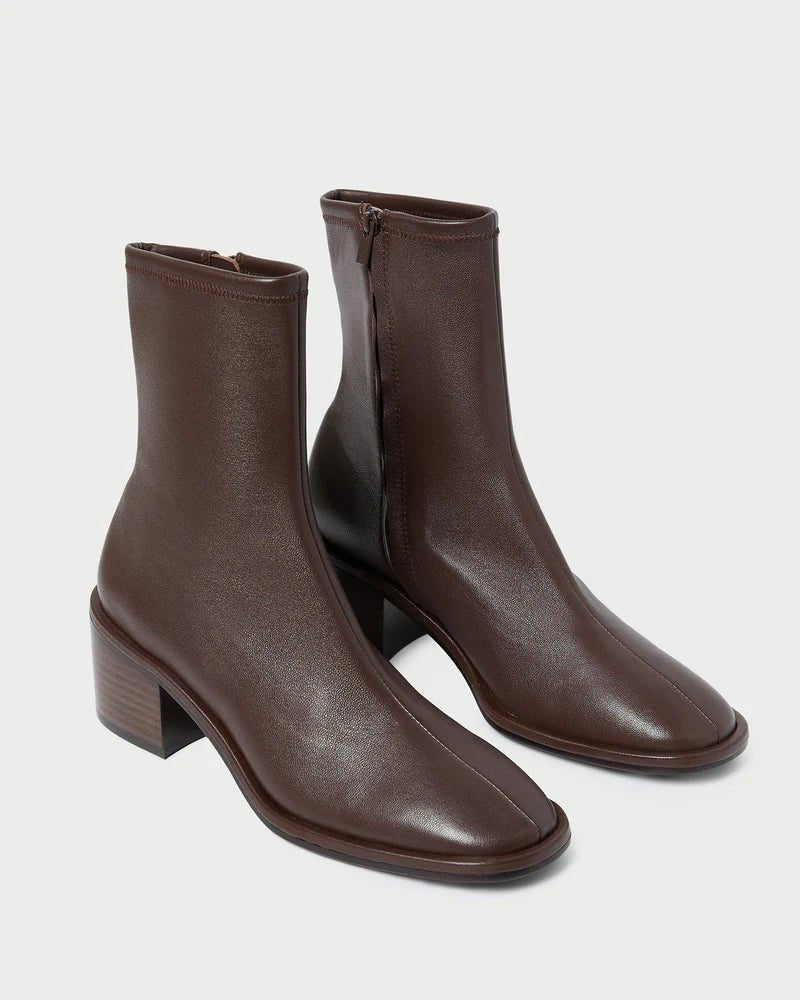 Loeffler Randall - Roxy Espresso Leather Ankle Bootie - Kalifornia Jean Bar