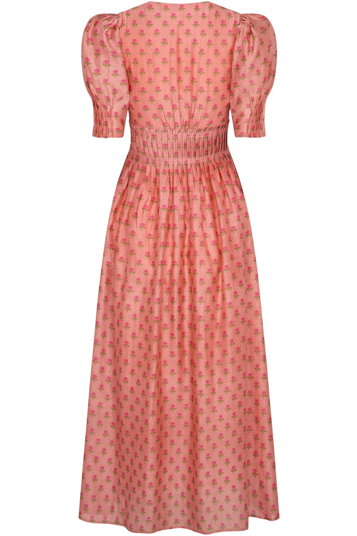 Lovaan - Boehm Dress in Pink Tiny Roses - Kalifornia Jean Bar