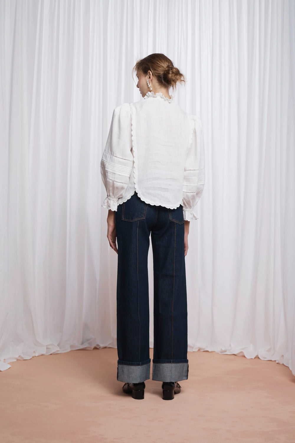 Lovaan - Loretta White Linen Top - Kalifornia Jean Bar