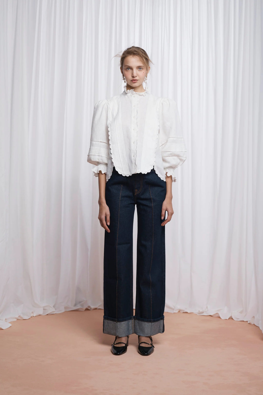 Lovaan - Loretta White Linen Top - Kalifornia Jean Bar