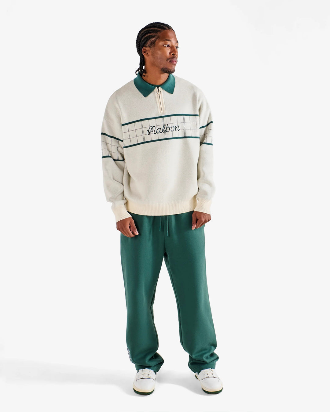 Malbon - Bennett Plaid Sweater Heather Ivory - Kalifornia Jean Bar