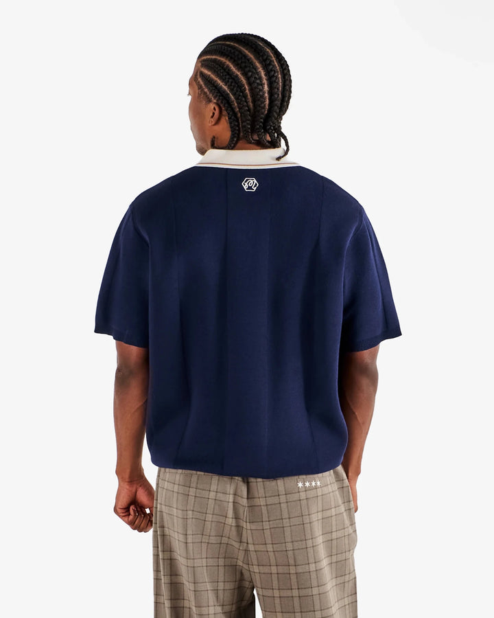 Malbon - Bettinardi Knit Polo in Maritime Blue - Kalifornia Jean Bar