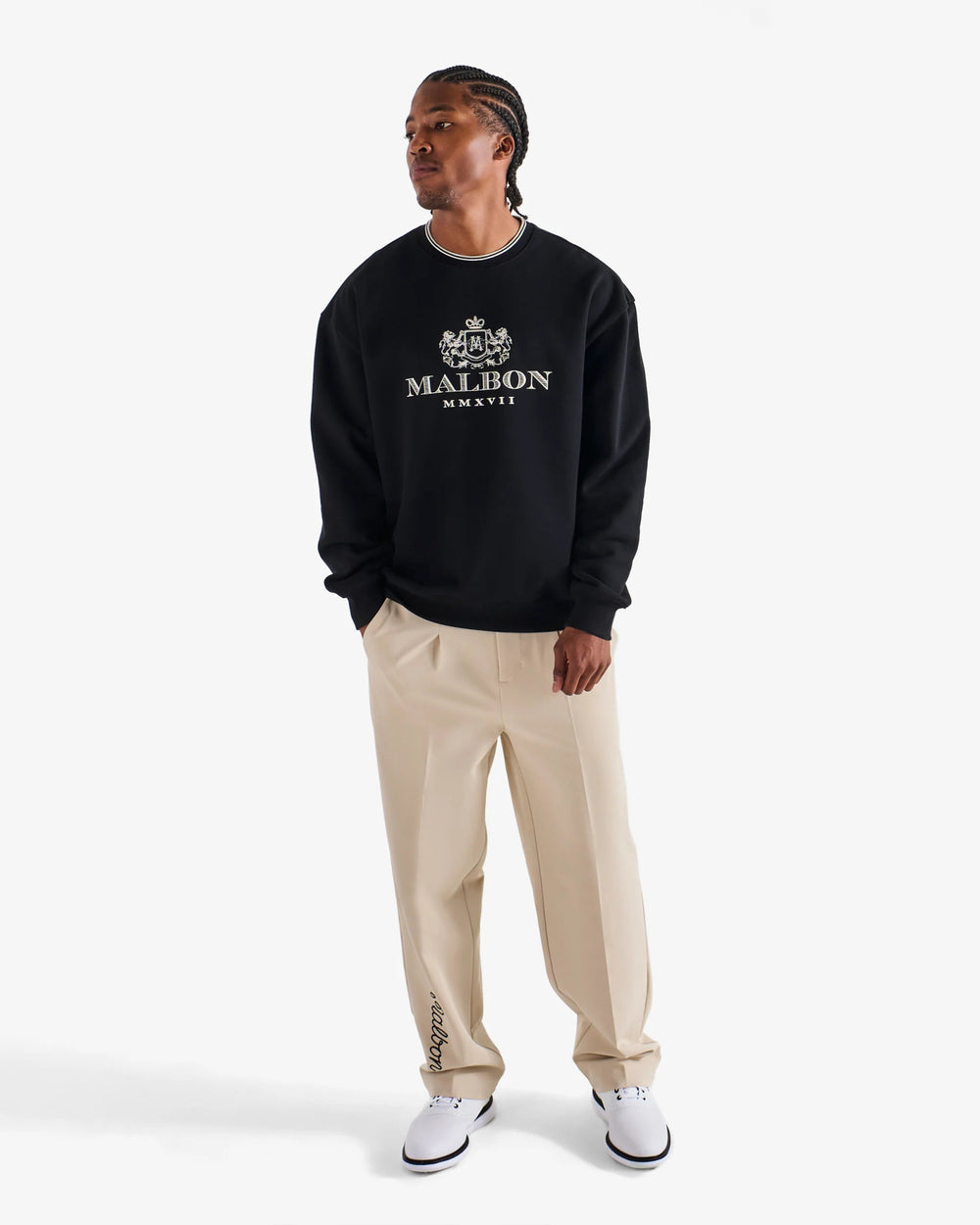 Malbon - Black Monarch Crewneck - Kalifornia Jean Bar