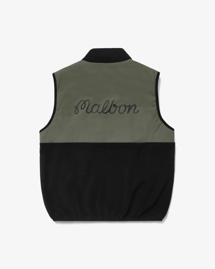 Malbon - Black Rainer Microfleece Vest - Kalifornia Jean Bar