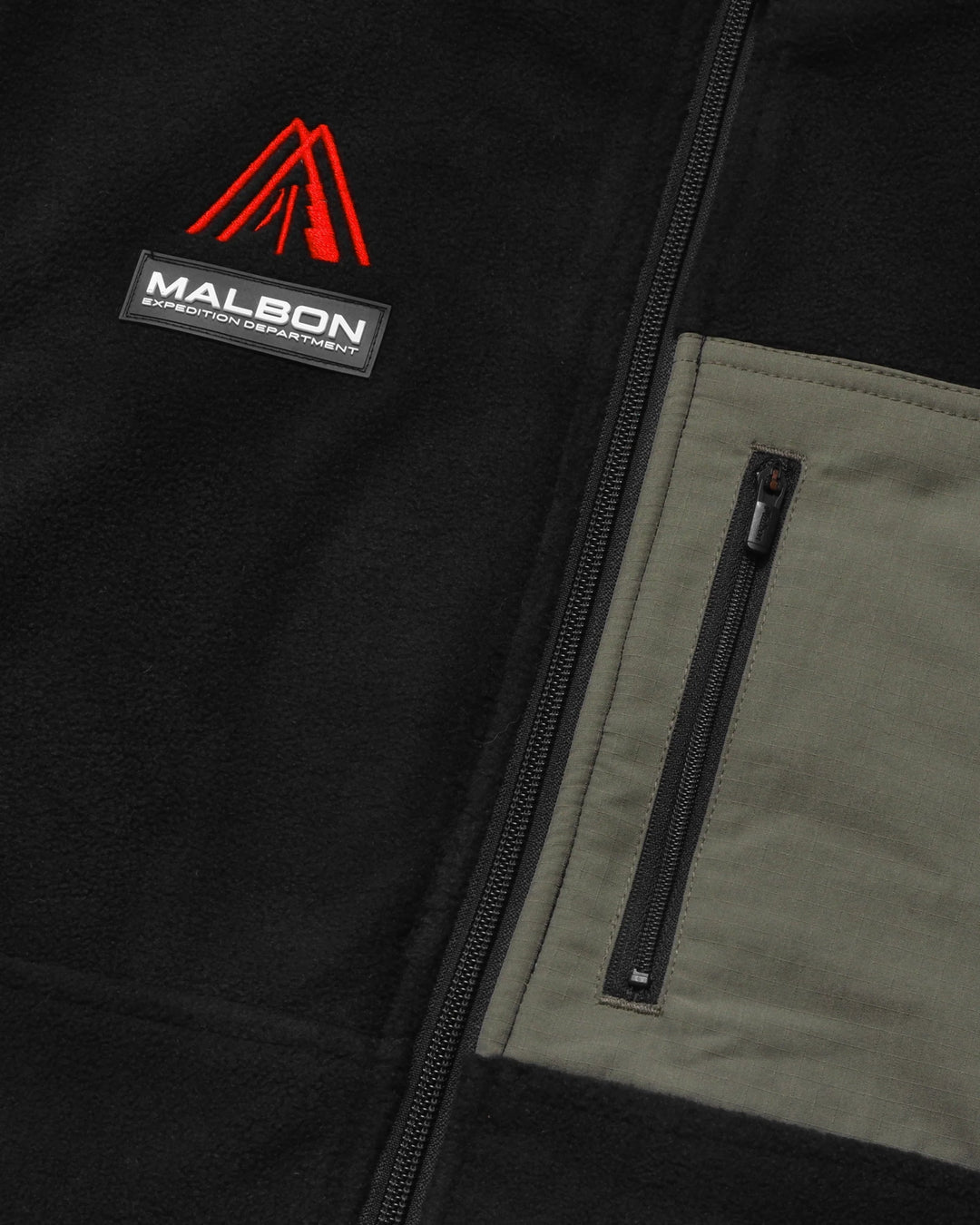 Malbon - Black Rainer Microfleece Vest - Kalifornia Jean Bar